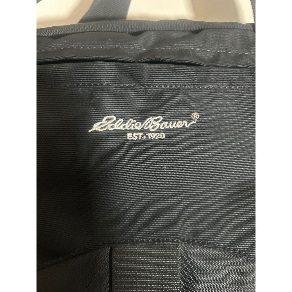 Eddie Bauer Black Nylon Messenger Bag Laptop Briefcase Shoulder‎ Travel Bag - Picture 3 of 9
